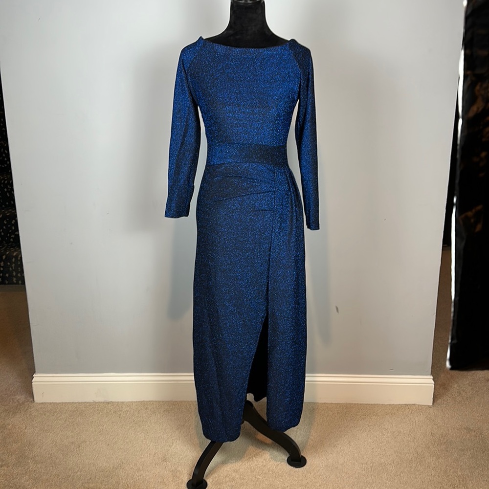 Blue off the shoulder dress